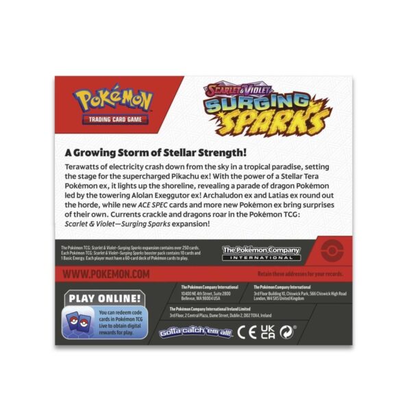 Pokemon TCG Scarlet & Violet-Surging Sparks Booster Display Box (36 Packs) - Image 2